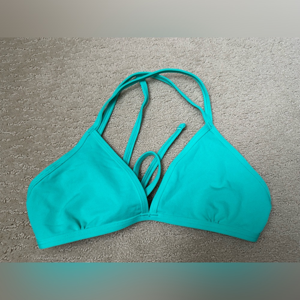 Jolyn Tie Back Triangle Top in Teal